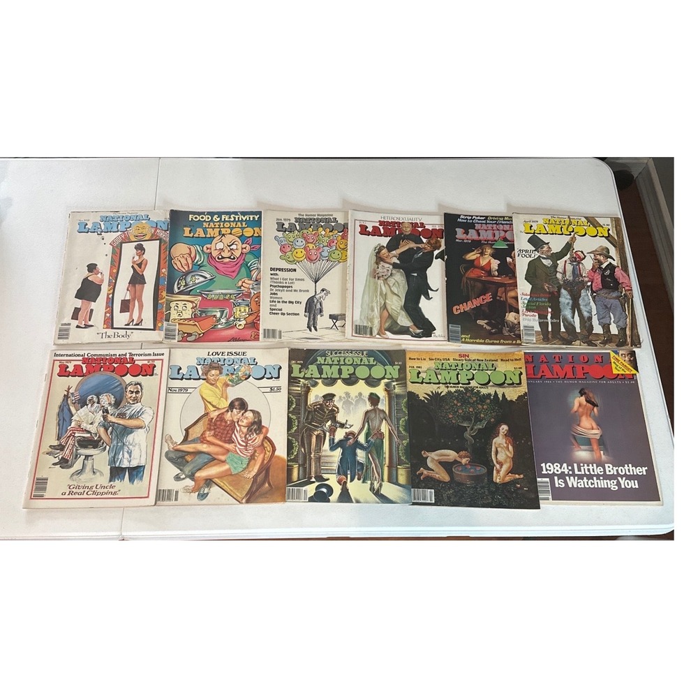 Lot of 11 National Lampoon Magazines‎ 1978 1979 1981 1984 Adult Humor